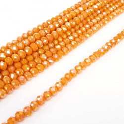 Mat Janjanlı Turuncu Kristal Boncuk 8 mm-KRB-1038