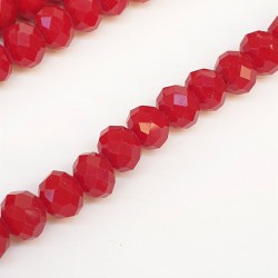 Mat Koyu Kırmızı Kristal Boncuk 8 mm-KRB-1040