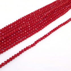 Mat Koyu Kırmızı Kristal Boncuk 8 mm-KRB-1040