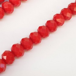 Mat Koyu Kırmızı Kristal Boncuk 8 mm-KRB-1043