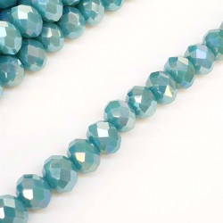 Janjanlı Yeşil Kristal Boncuk 8 mm-KRB-1044