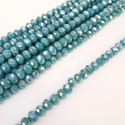 Janjanlı Yeşil Kristal Boncuk 8 mm-KRB-1044