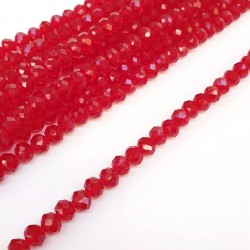 Koyu Şeffaf Kırmızı Kristal Boncuk 8 mm-KRB-1047