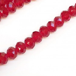 Şeffaf Bordo Kristal Boncuk 8 mm-KRB-1048