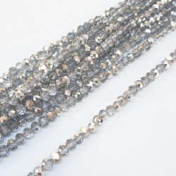 Gümüş Şeffaf Kristal Boncuk 6 mm-KRB-1106