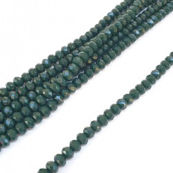 Mat Koyu Yeşil Kristal Boncuk 6 Mm-KRB-1107