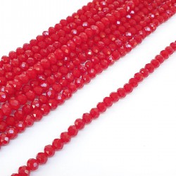 Mat Koyu Kırmızı Kristal Boncuk 6 Mm-KRB-1109