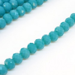 Mat Turkuaz Kristal Boncuk 6 Mm-KRB-1110