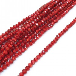 Kaplama Kırmızı Kristal Boncuk 6 Mm-KRB-1114