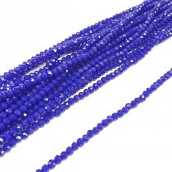 Lacivert Kaplama Kristal Boncuk 6 Mm-KRB-1118