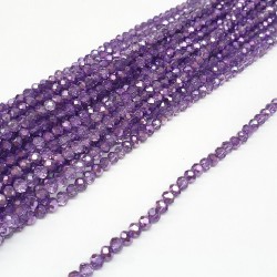 Kaplama Mor Kristal Boncuk 4 mm-KRB-1123