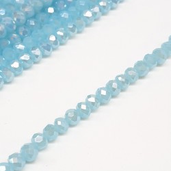 Açık Şeffaf Mavi Kristal Boncuk 4 mm-KRB-1128