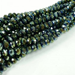 Yeşil Kaplama Kristal Boncuk -KRB-1129