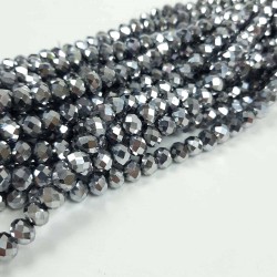 Gri Kaplama Kristal Boncuk-KRB-1130