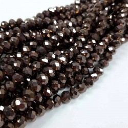 Kahve Kaplama Kristal Boncuk-KRB-1132