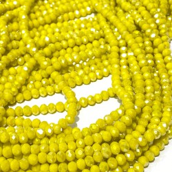 Mat Sarı Kristal Boncuk 6 Mm 1 Dizi-KRB-1168