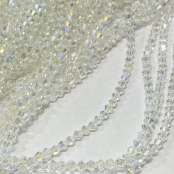 Şeffaf Az Janjanlı Piramit Kristal Boncuk 5 Mm 1 Dizi-KRB-1173