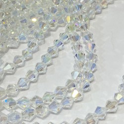 Şeffaf Az Janjanlı Piramit Kristal Boncuk 6 Mm 1 Dizi-KRB-1174