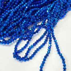 Mavi Kaplama Piramit Dizi Boncuk 4 Mm 1 Dizi-KRB-1175