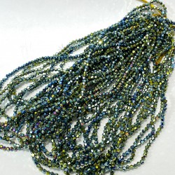 Yeşil Kaplama Piramit Dizi Kaplama Boncuk 4 Mm 1 Dizi-KRB-1178