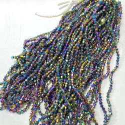 Yeşil Janjanlı Piramit Dizi Kaplama Boncuk 4 Mm 1 Dizi-KRB-1179