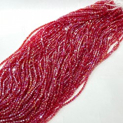 Kırmızı Janjanlı Piramit Dizi Kaplama Boncuk 4 Mm 1 Dizi-KRB-1180