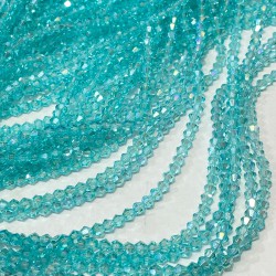 Su Yeşili Piramit Dizi Kristal Boncuk 4 Mm 1 Dizi-KRB-1182