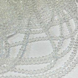 Şeffaf Piramit Dizi Kristal Boncuk 4 Mm 1 Dizi-KRB-1183