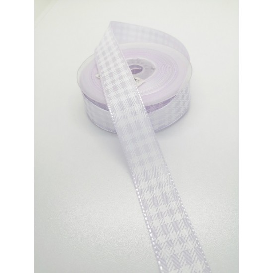 Lila Tafta Kurdele 2,5 cm 1 Metre-KRD-103