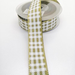 Zeytin Yeşili Tafta Kurdele 2,5 cm 1 Metre-KRD-104