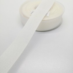 Krem Kanaviçe Kurdele 2,5 cm 1 Metre-KRD-133 Krem Kanaviçe Kurdele 2,5 cm 1 Metre-KRD-133