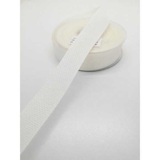 Krem Kanaviçe Kurdele 2,5 cm 1 Metre-KRD-133