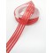 Kırmızı Saten Çizgili Şifon Kurdele 2,5 cm 1 Metre-KRD-147