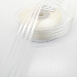 Krem Saten Çizgili Şifon Kurdele 2,5 cm 1 Metre-KRD-155 Krem Saten Çizgili Şifon Kurdele 2,5 cm 1 Metre-KRD-155