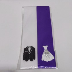 Mor Beyaz Takı Kurdelası-KS-1106