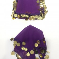 Mor Lüx Pullu Halay Mendili-KS-1115