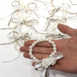 Krem İncili Nedime Bilekligi-KS-1117