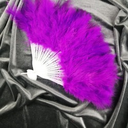 Mor Tüylü Gelin Yelpazesi-KS-1126