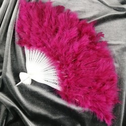 Bordo Tüylü Gelin Yelpazesi-KS-1127