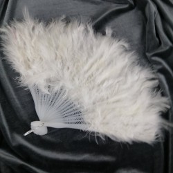 Beyaz Tüylü Gelin Yelpazesi-KS-1128