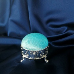 Açık Mavi Kadife İğnedanlık-KS-1136