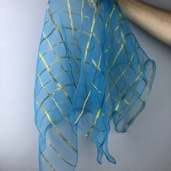 Mavi Gold Simli Gelin Halay Mendili-KS-1149