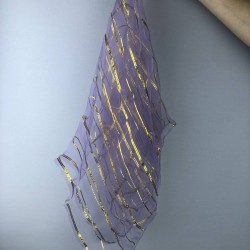 Lila Gold Simli Gelin Halay Mendili-KS-1153