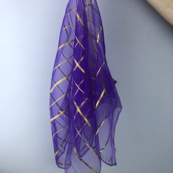 Mor Gold Simli Gelin Halay Mendili-KS-1156