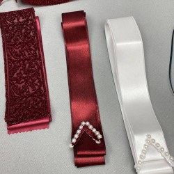 Simli Gelin Duvağı Ve Nakışlı Damat Örtüsü Takı Kurdele Seti-KS-1178