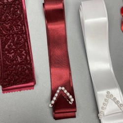 Ay Yıldızlı Damat Örtüsü Ve Simli Gelin Duvağı Takı Kurdele Seti-KS-1179