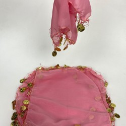 Pembe Pul İşlemeli Halay Mendili 10 Adet-KS-1192