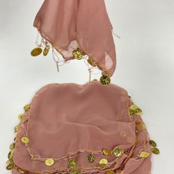 Pudra Pul İşlemeli Halay Mendili 10 Adet-KS-1195