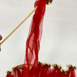 Kırmızı Kurdeleli Çubuk Zil 10 Adet-KS-1208