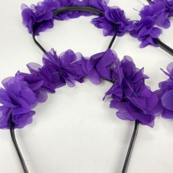 Mor Lazer Çiçekli Nedime Tacı Çocuk Tacı Seti 6 Adet-KS-1220